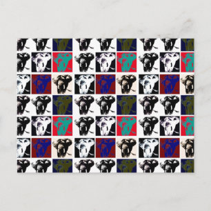 Pop Art Elephants Briefkaart