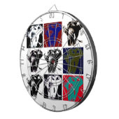 Pop Art Elephants Dartbord (Voorkant Rechts)