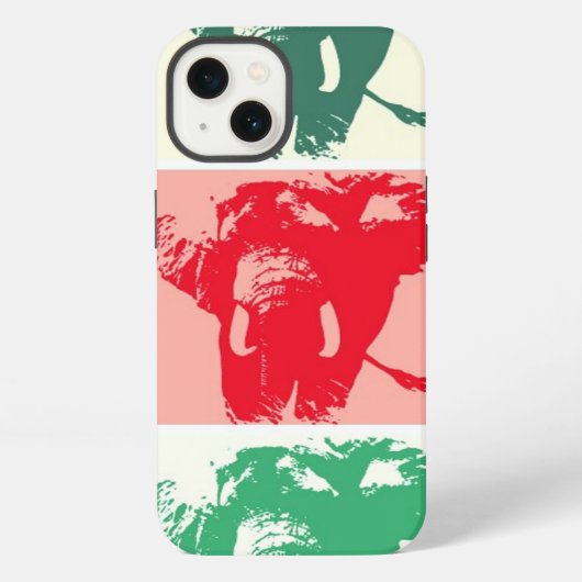 Pop Art Elephants iPhone Hoesje (Achterkant)