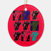 Pop Art Elephants Keramisch Ornament (Links)