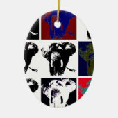 Pop Art Elephants Keramisch Ornament (Voorkant)