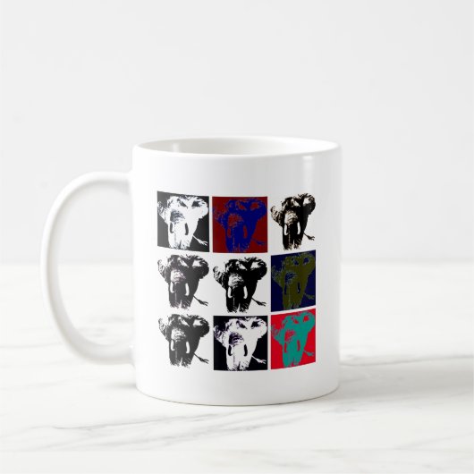 Pop Art Elephants Koffiemok (Links)