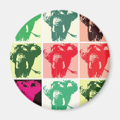 Pop Art Elephants Magneet (Voorkant)