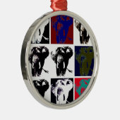 Pop Art Elephants Metalen Ornament (Rechts)