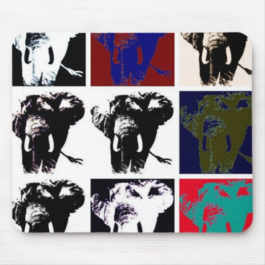 Pop Art Elephants Muismat (Voorkant)