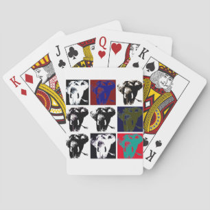 Pop Art Elephants Pokerkaarten
