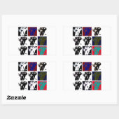 Pop Art Elephants Rechthoekige Sticker (Vel)