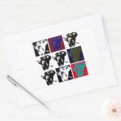 Pop Art Elephants Rechthoekige Sticker (Envelop)