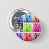 Pop Art Elephants Ronde Button 5,7 Cm (Voorkant /achterkant)