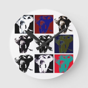 Pop Art Elephants Ronde Klok