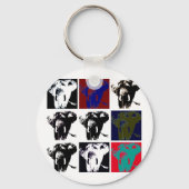 Pop Art Elephants Sleutelhanger (Voorkant)