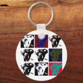 Pop Art Elephants Sleutelhanger (Voorkant)