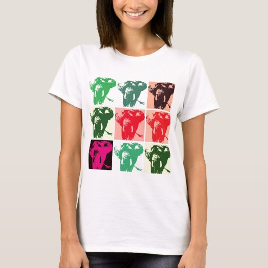 Pop Art Elephants T-shirt (Voorkant)
