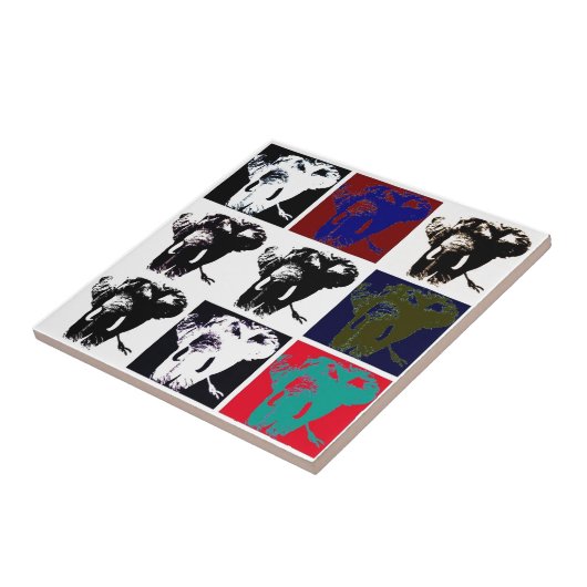 Pop Art Elephants Tegeltje (Zijkant)