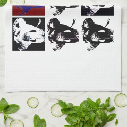 Pop Art Elephants Theedoek (Gevouwen)