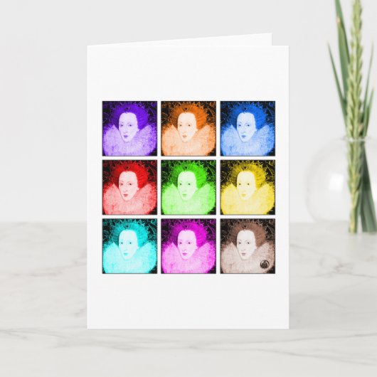 Pop Art Elizabeth I Kaart (Voorkant)