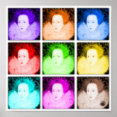 Pop Art Elizabeth I Poster (Voorkant)