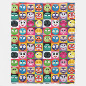 pop art emoji blanket fleece deken (Voorkant)