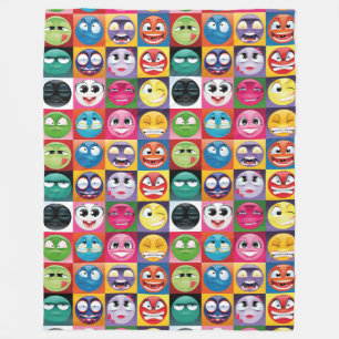 pop art emoji blanket fleece deken