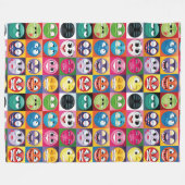 pop art emoji blanket fleece deken (Voorkant (Horizontaal))
