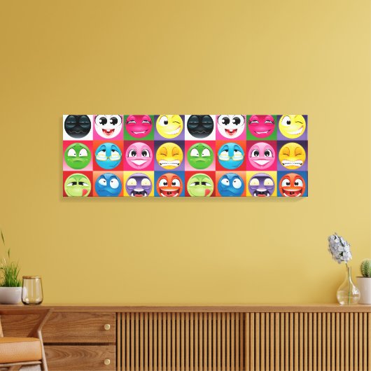 pop art emoji canvas (Insitu (Woonkamer))