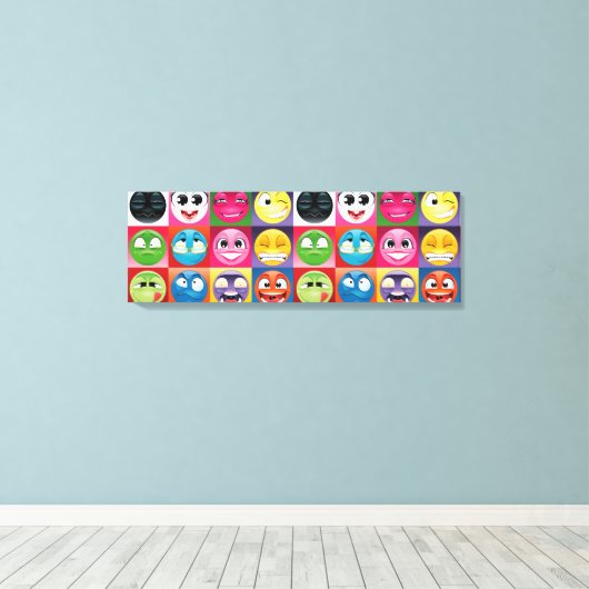 pop art emoji canvas (Insitu (Houten vloer))