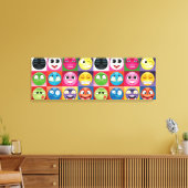 pop art emoji canvas afdruk (Insitu (Woonkamer))