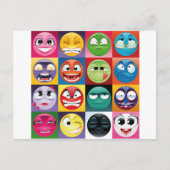 pop art emojis briefkaart (Voorkant)