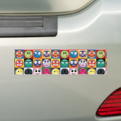 pop art emojis bumpersticker (Op auto)