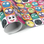 pop art emojis cadeaupapier (Rol Hoek)