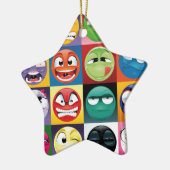 pop art emojis keramisch ornament (Links)