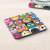 pop art emojis onderzetter (Linkerzijde)