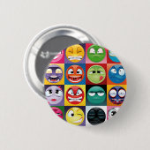 pop art emojis ronde button 5,7 cm (Voorkant /achterkant)