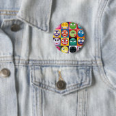 pop art emojis ronde button 5,7 cm (In situ)