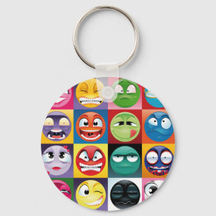 pop art emojis sleutelhanger