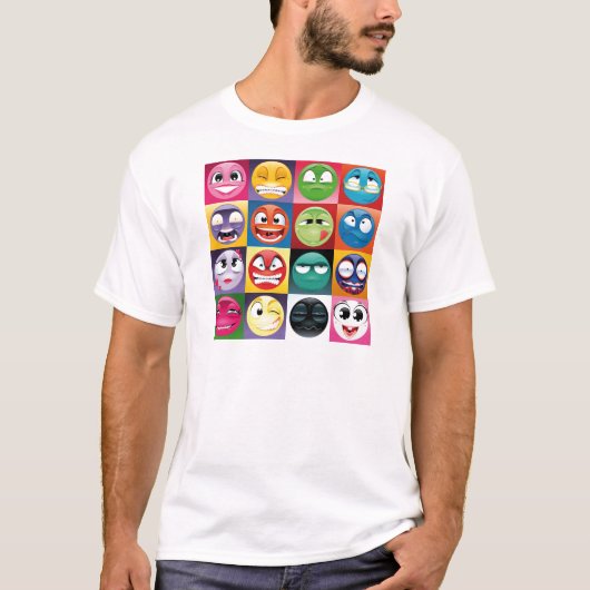 pop art emojis t-shirt (Voorkant)