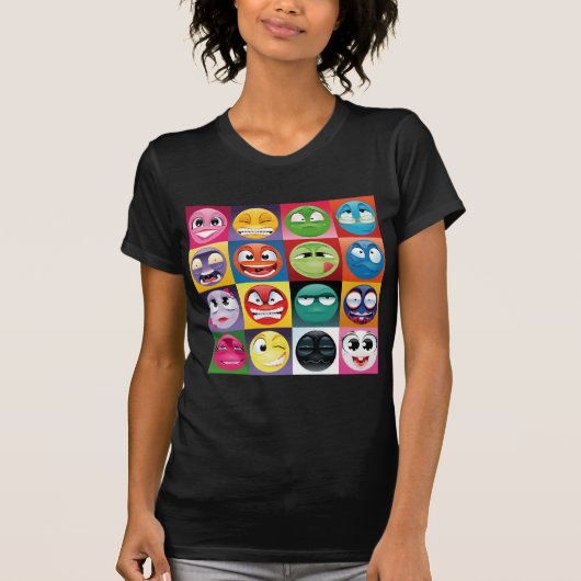 pop art emojis t-shirt (Voorkant)