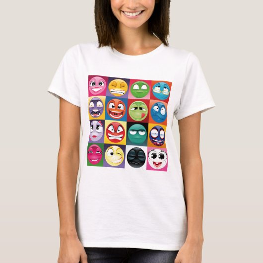 pop art emojis t-shirt (Voorkant)