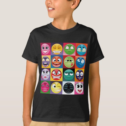 pop art emojis t-shirt (Voorkant)