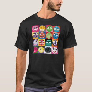 pop art emojis t-shirt