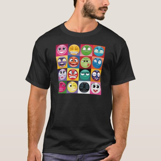 pop art emojis t-shirt (Voorkant)