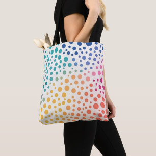 Pop Art Energie Stippen Kleurrijke Gradiënt Tote Bag