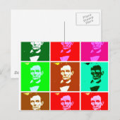 Pop Art.esque Abraham Lincoln Briefkaart (Voorkant / Achterkant)