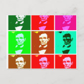 Pop Art.esque Abraham Lincoln Briefkaart (Voorkant)
