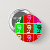 Pop Art.esque Abraham Lincoln Ronde Button 5,7 Cm (Voorkant /achterkant)