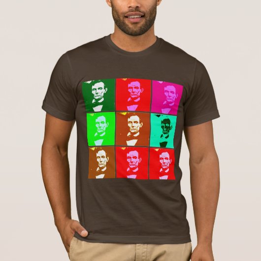 Pop Art.esque Abraham Lincoln T-shirt (Voorkant)