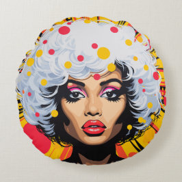 Pop Art Explosion Rond Kussen
