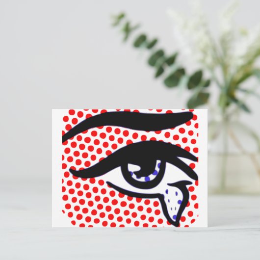 Pop Art Eye Briefkaart (Staand voorkant)