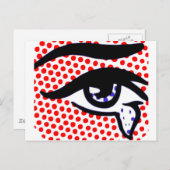 Pop Art Eye Briefkaart (Voorkant / Achterkant)