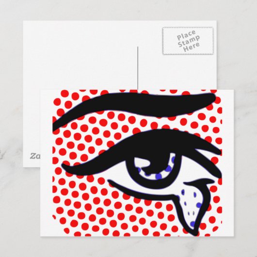 Pop Art Eye Briefkaart (Voorkant / Achterkant)